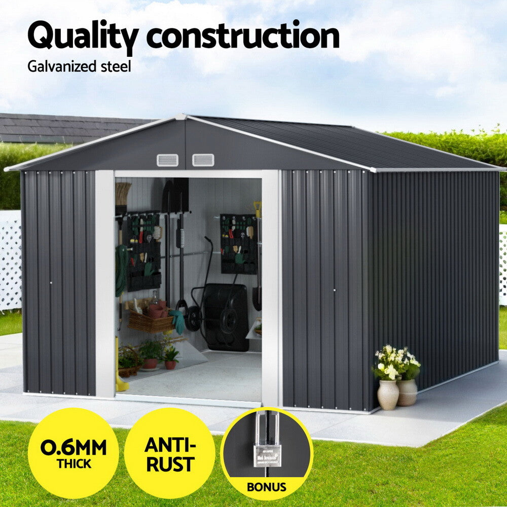 3x3m Garden Shed Outdoor Storage Tool Workshop