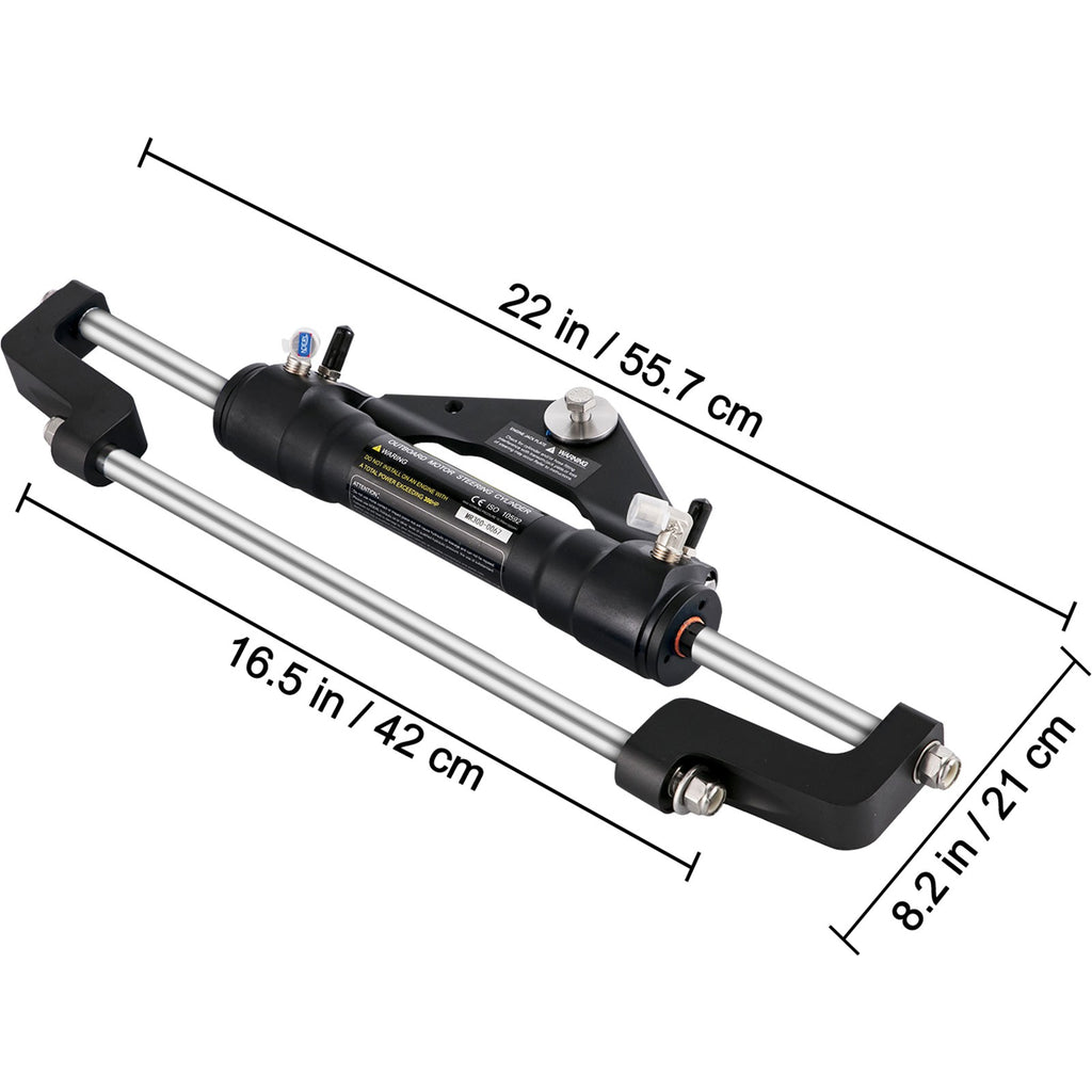 Uimoso HC5358-3 Front Mount Hydraulic Outboard Steering Cylinder Ram Up To 300HP