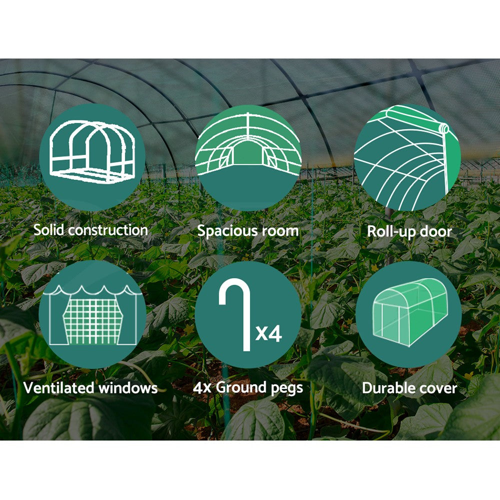 Walk-In Greenhouse Plant Garden Dome 3x2x2m