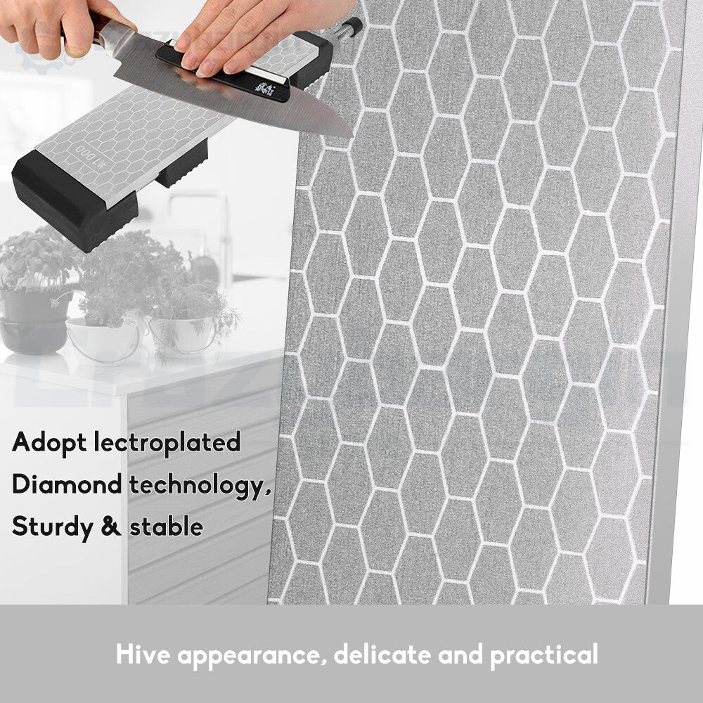 Double-Sided Diamond Sharpening Stone – Kitchen Knife Whetstone