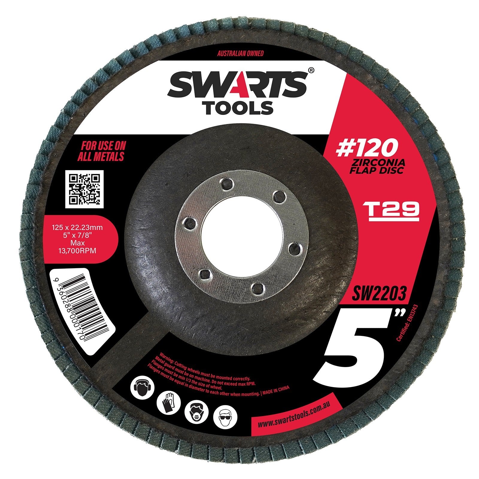 5" 125mm Zirconia Flap Disc – Grinder Sanding Disk for Metal