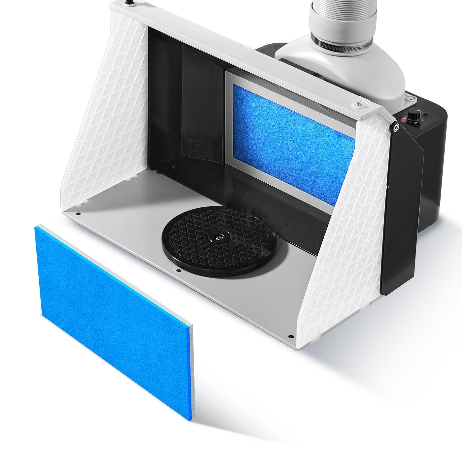 Uimoso Portable Airbrush Spray Booth with Dual Fans and LED Lighting