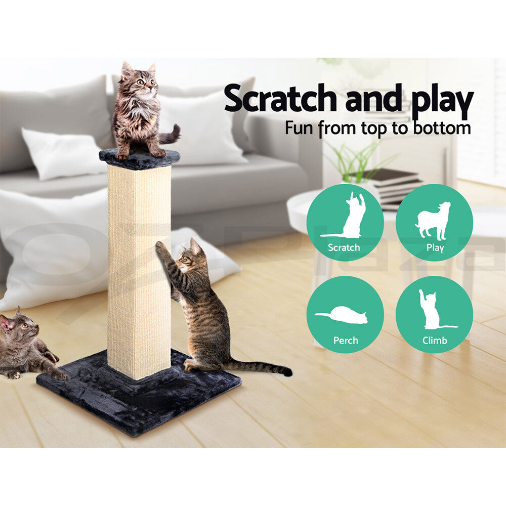 Cat Tree Scratching Post Tower 92cm Wooden Condo Bed