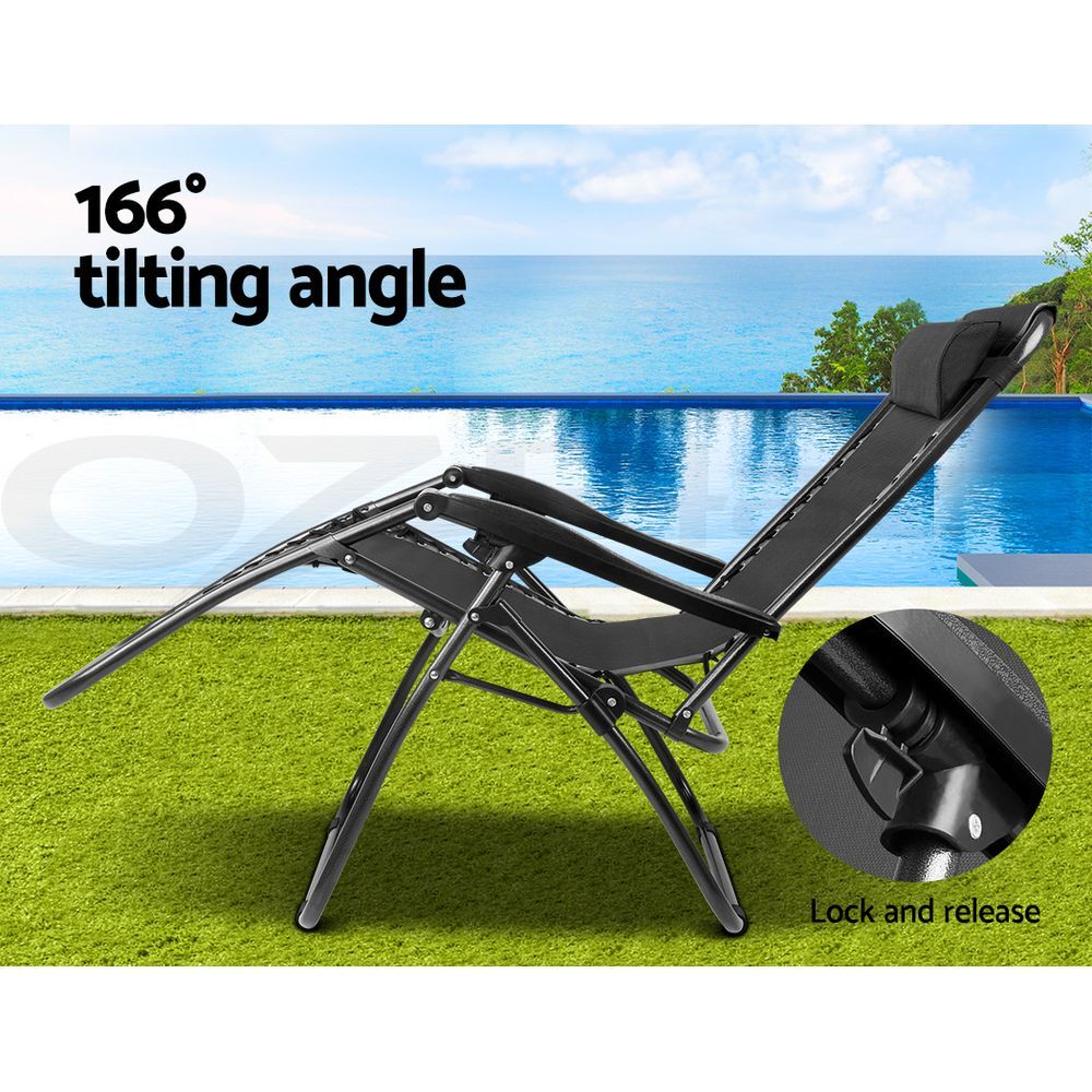 Zero Gravity Sun Lounge Chair Outdoor Folding Recliner