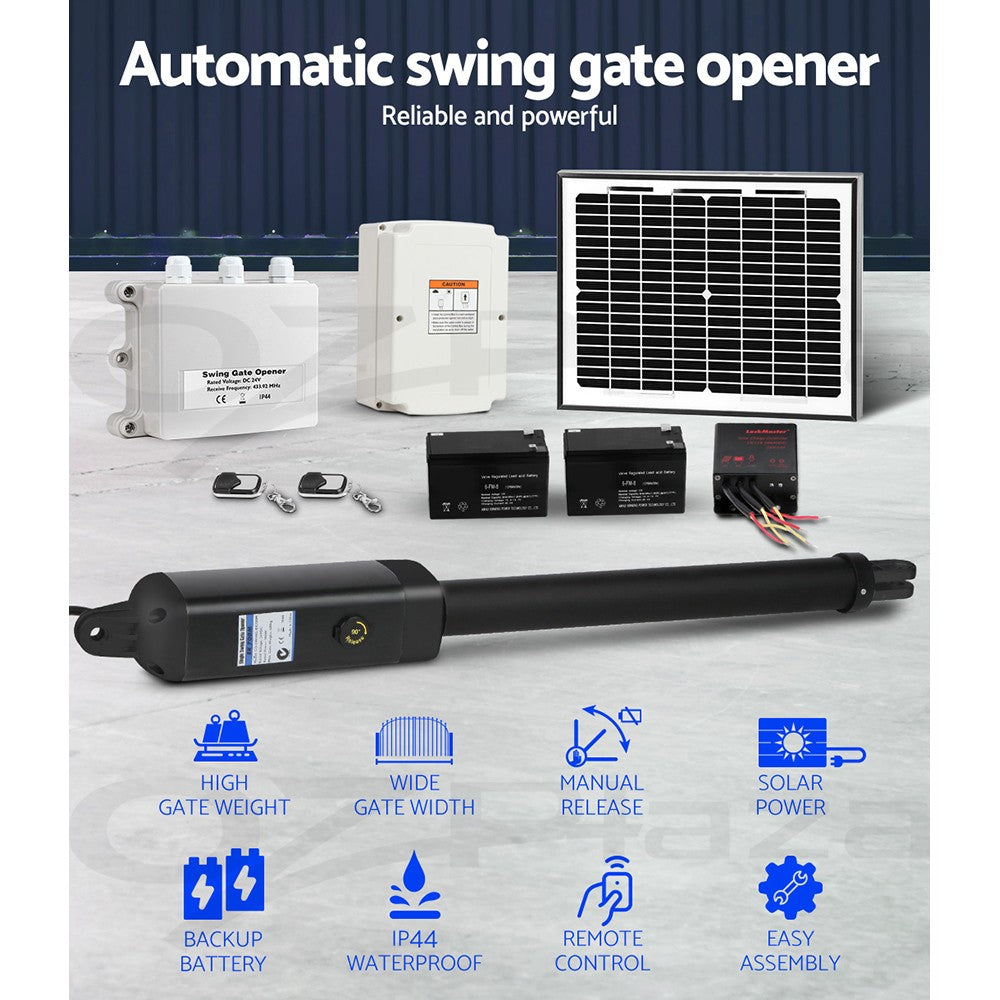 10W Swing Gate Opener Auto Solar Electric Remote 600KG