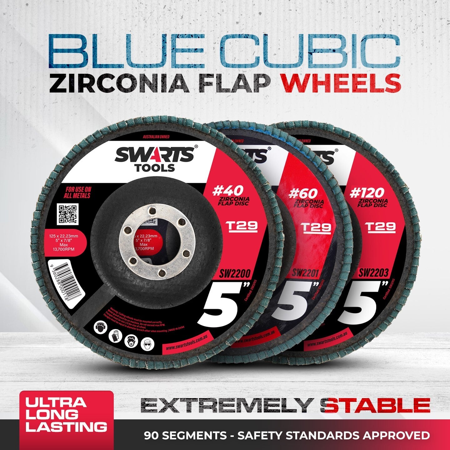 5" 125mm Zirconia Flap Disc – Grinder Sanding Disk for Metal