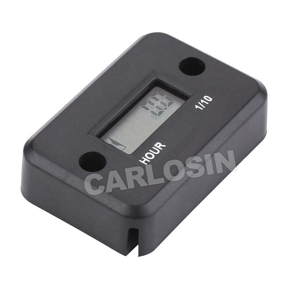 2x Waterproof Digital Hour Meter for Motorcycle Boat Dirt Gas Engine