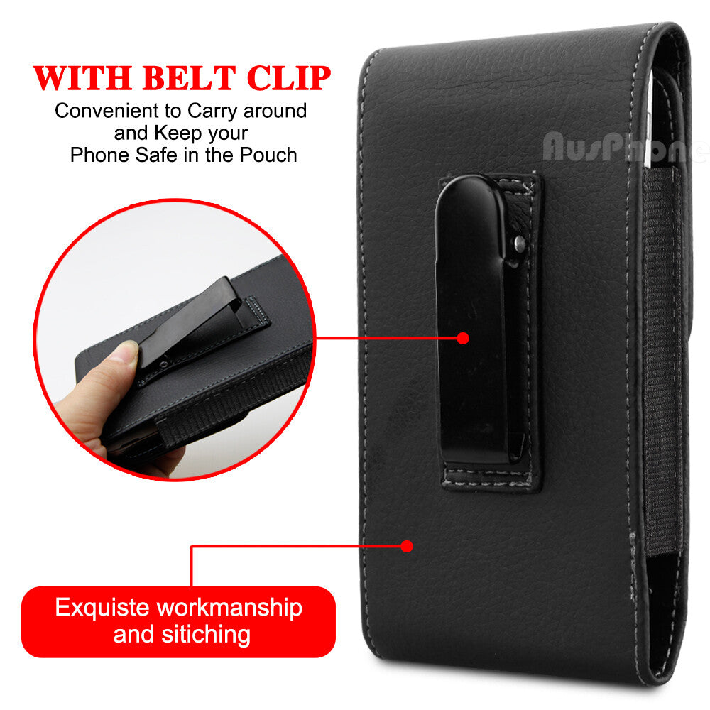 Leather Case Holster Pouch with Belt Clip for iPhone