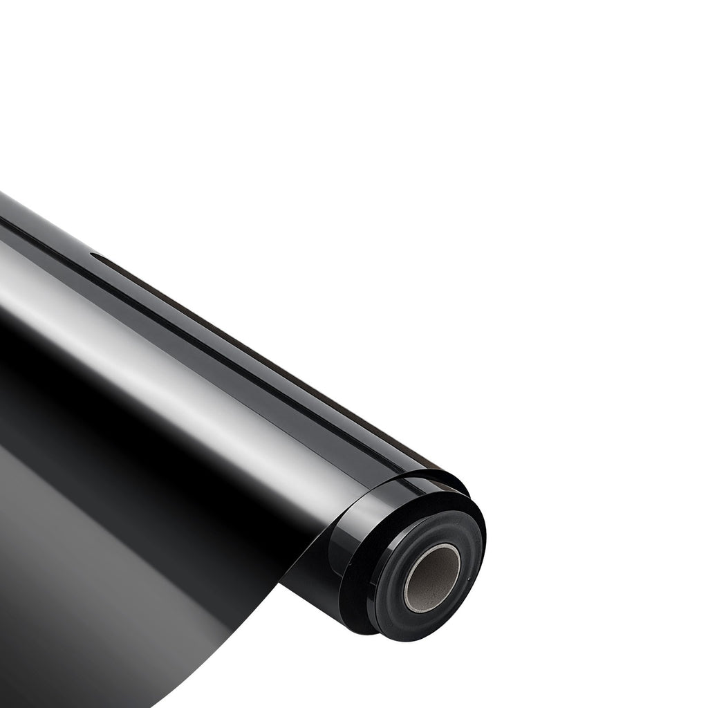 Uimoso Heat Transfer Vinyl Roll 304.8 x 7260mm Glossy Black for Iron-On Designs