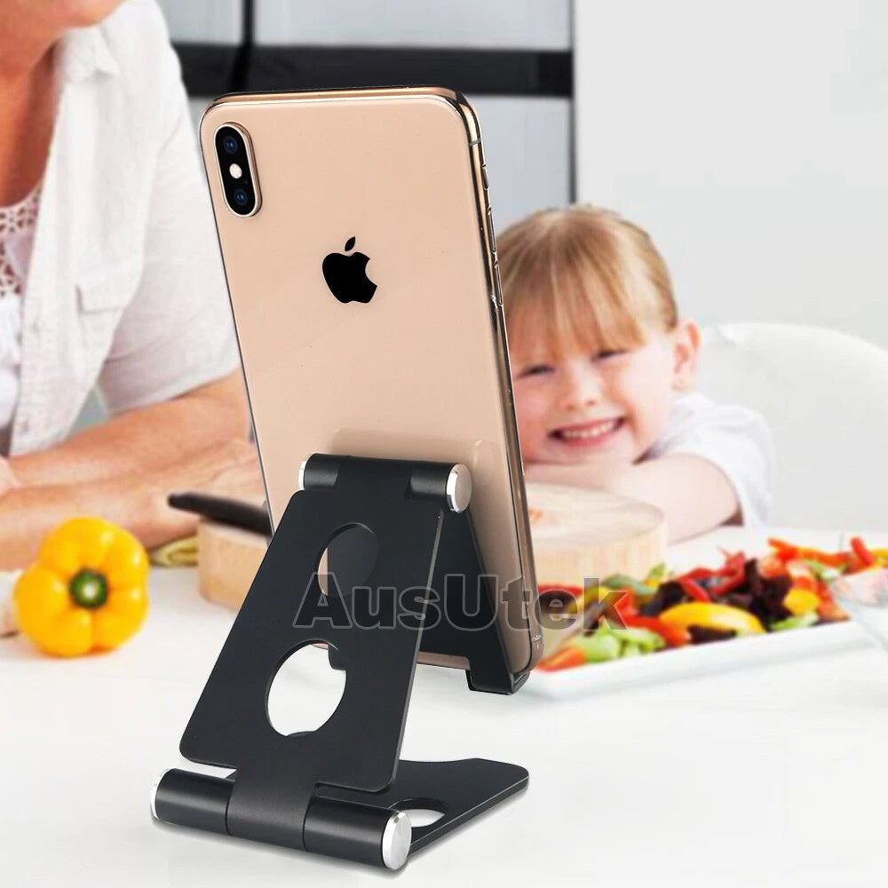 Universal Folding Aluminum Tablet Mount Holder Stand For iPad iPhone Samsung