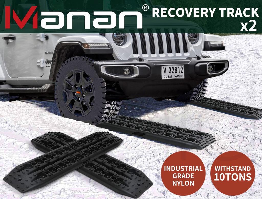 Manan 2x 4WD Recovery Tracks – Car Sand/Snow/Grass Traction Kit 10T
