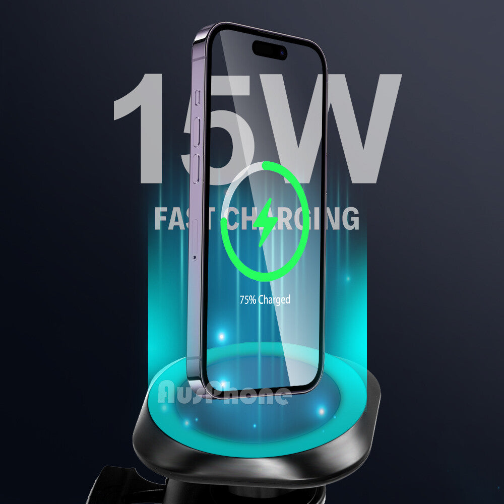 15W Magnetic Car Phone Holder Wireless Charger for MagSafe iPhone