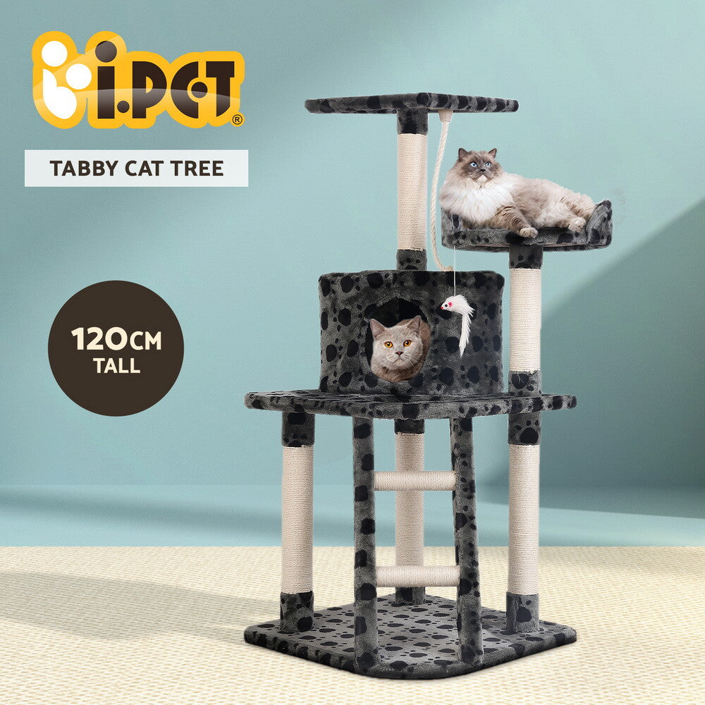 120cm Cat Tree Tower Scratching Post Bed Condo Toys