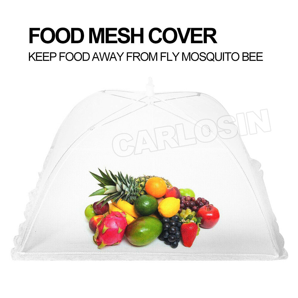 6x BBQ Food Cover Collapsible Pop Up Mesh Fly Wasp Net