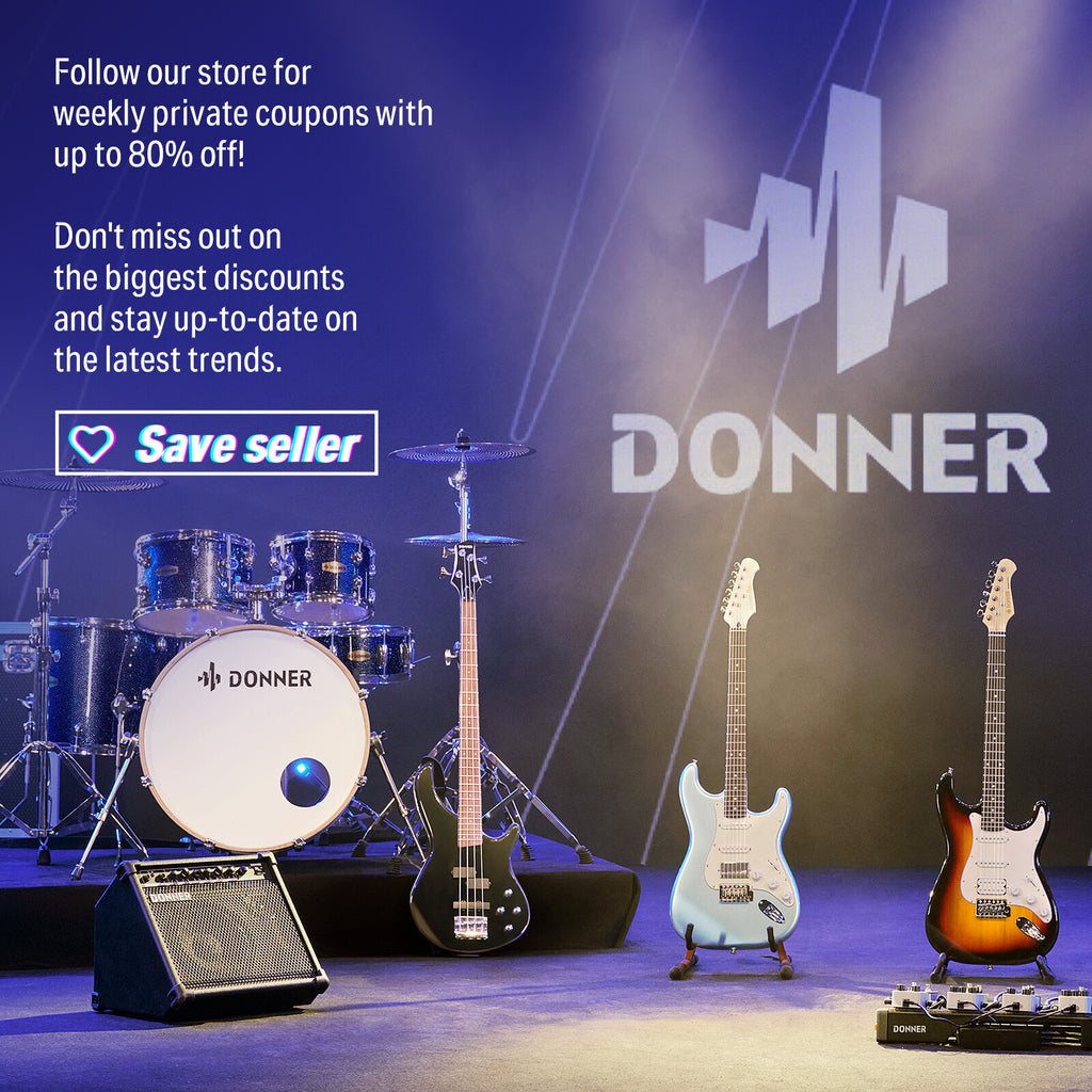 DONNER Aluminium Effects Pedal Board with Patch Cable & Carry Bag