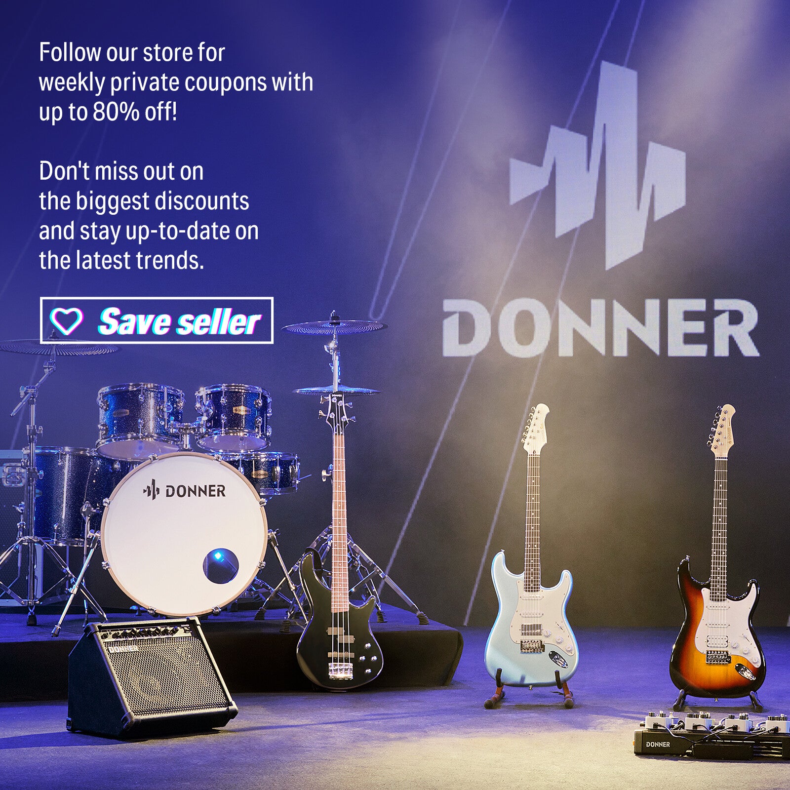 DONNER Aluminium Effects Pedal Board with Patch Cable & Carry Bag