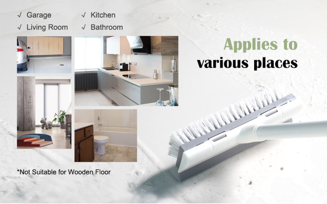 2-in-1 Long Handle Floor & Shower Brush – Bathroom & Kitchen Tiles