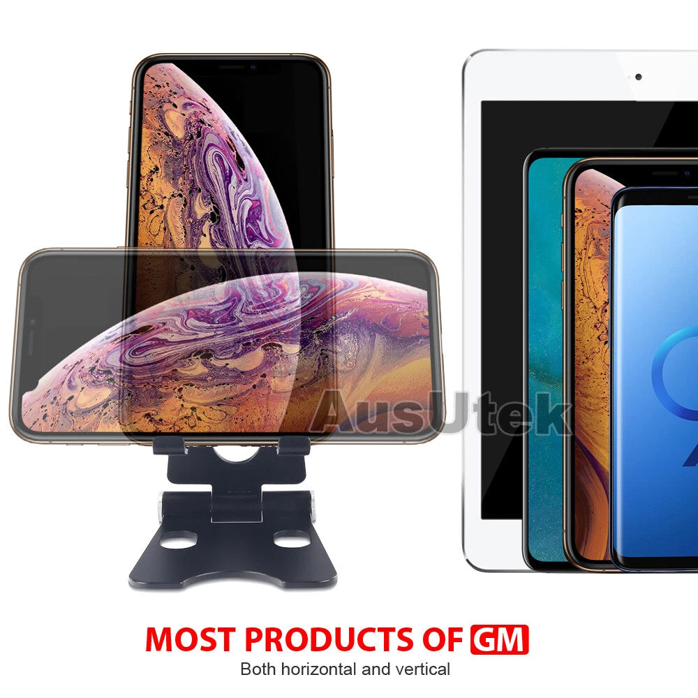 Universal Folding Aluminum Tablet Mount Holder Stand For iPad iPhone Samsung