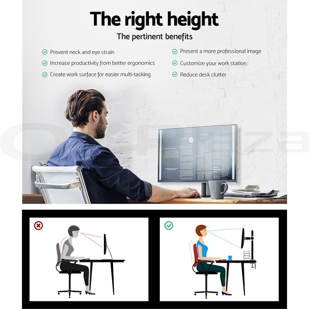 Freestanding Single Monitor Desk Stand Arm TV Mount