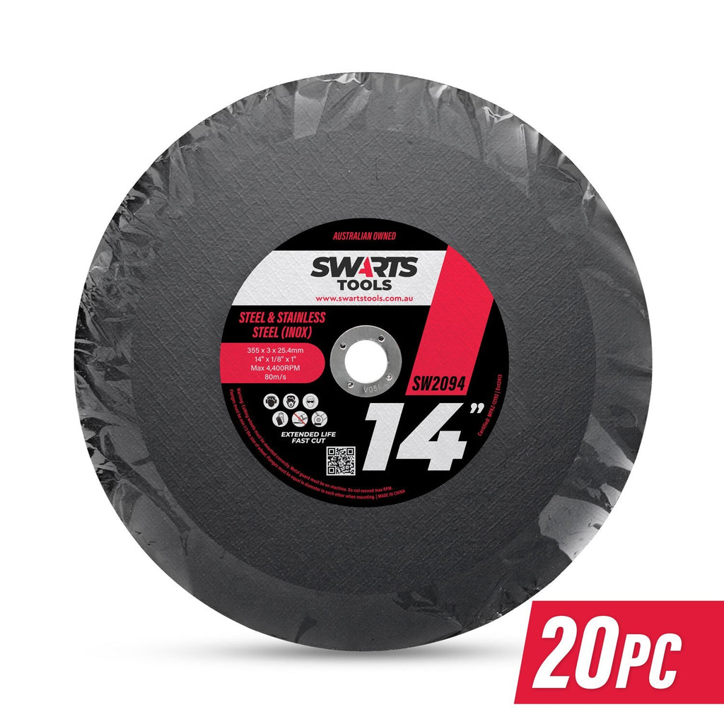 20pc 14" (350-355mm) Metal Cut-Off Blades – Chop/Drop Saw Discs