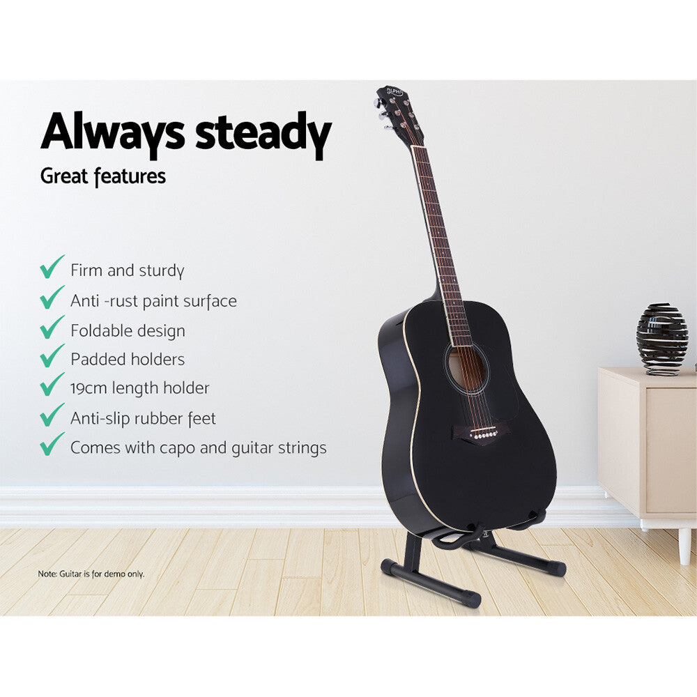 Portable Guitar Stand Folding Electric Acoustic Bass Floor Rack