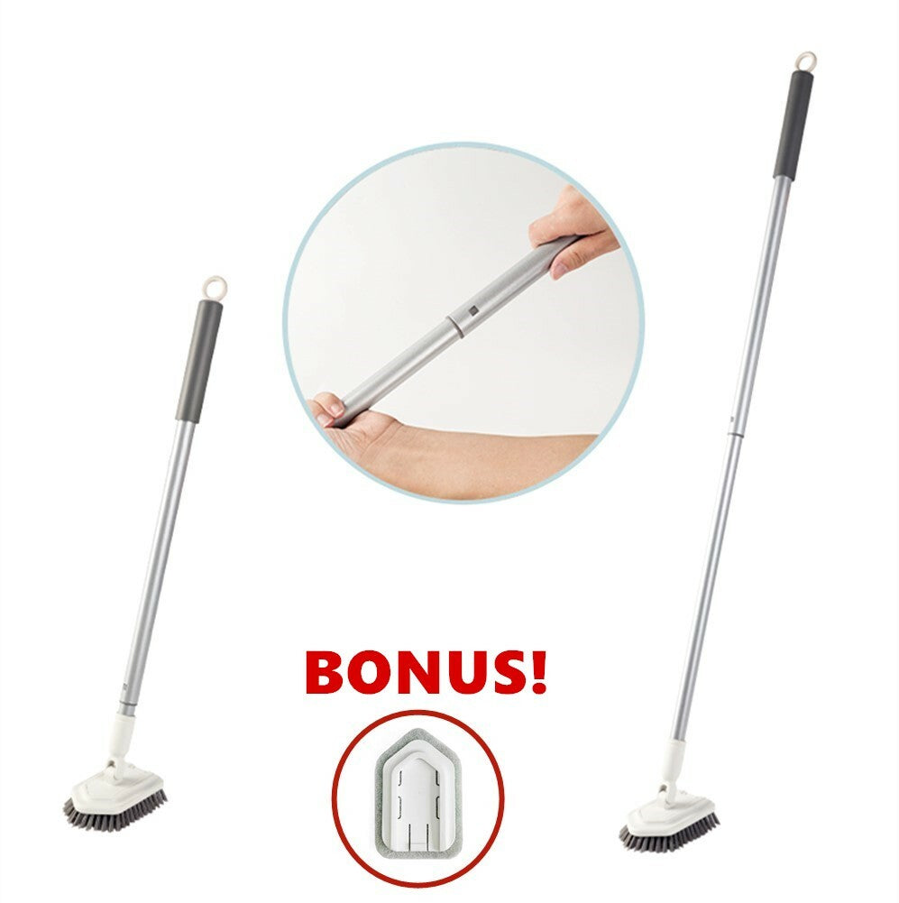 Adjustable Long Handle Floor Brush – Cleaning Tub, Tiles & Glass Walls