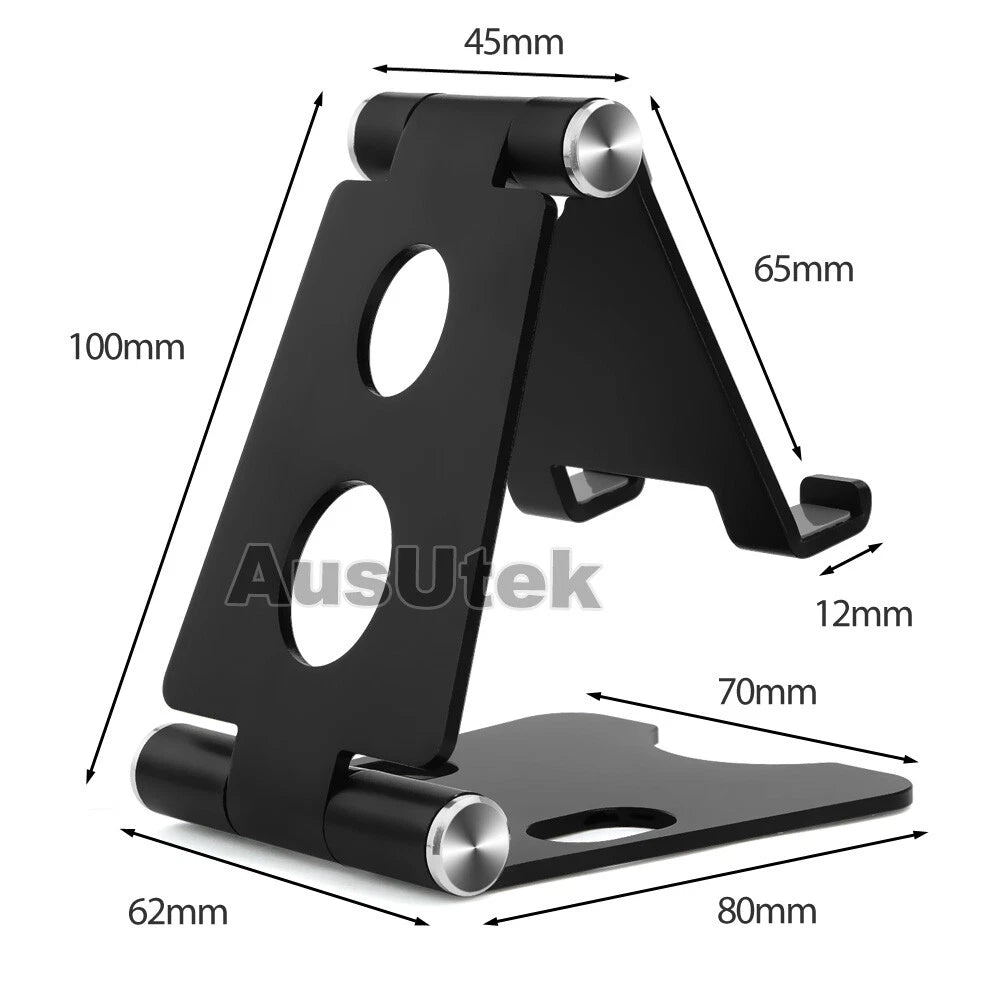 Universal Folding Aluminum Tablet Mount Holder Stand For iPad iPhone Samsung