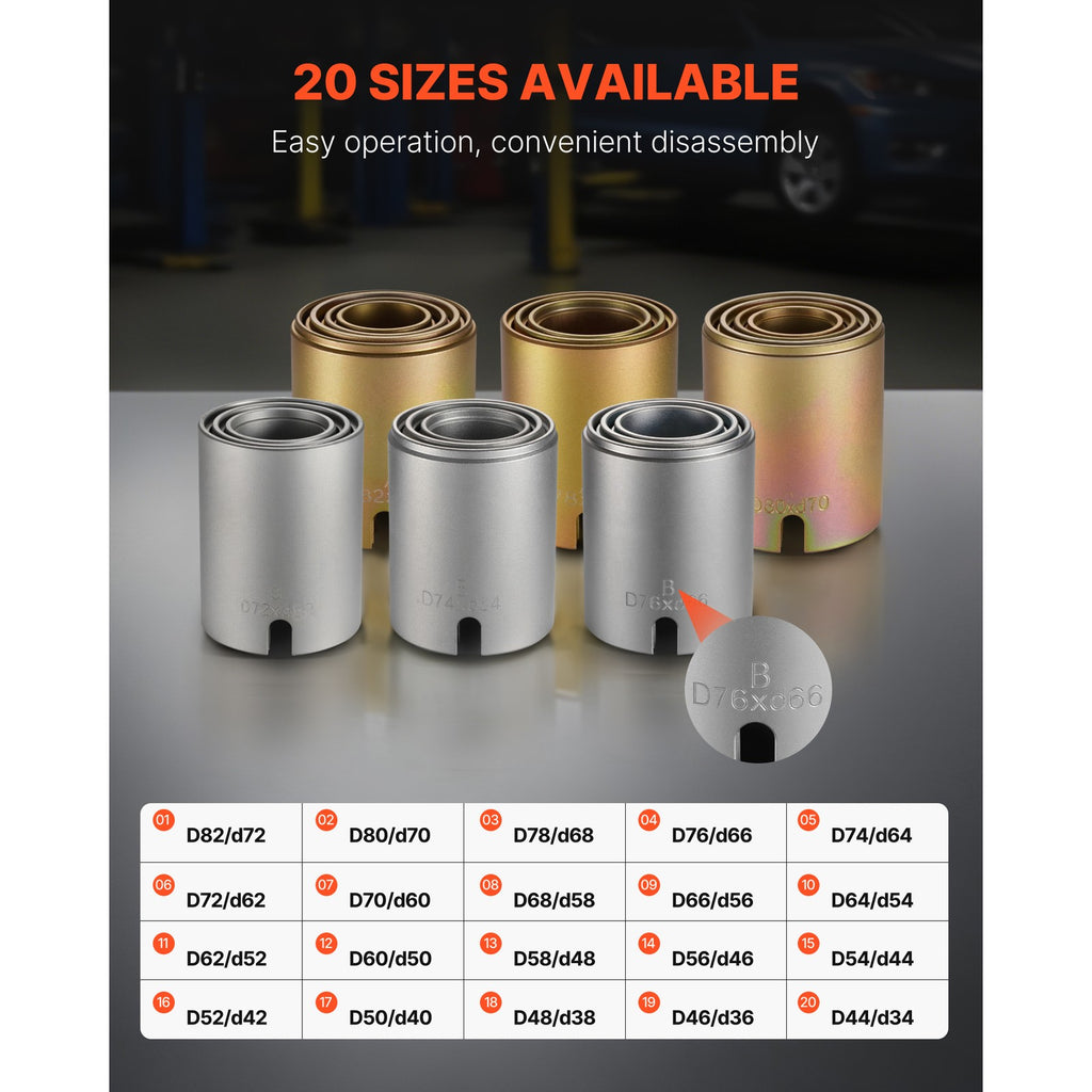 Uimoso 26 PCS Pull & Press Sleeve Kit for Bush Bearing Removal and Installation