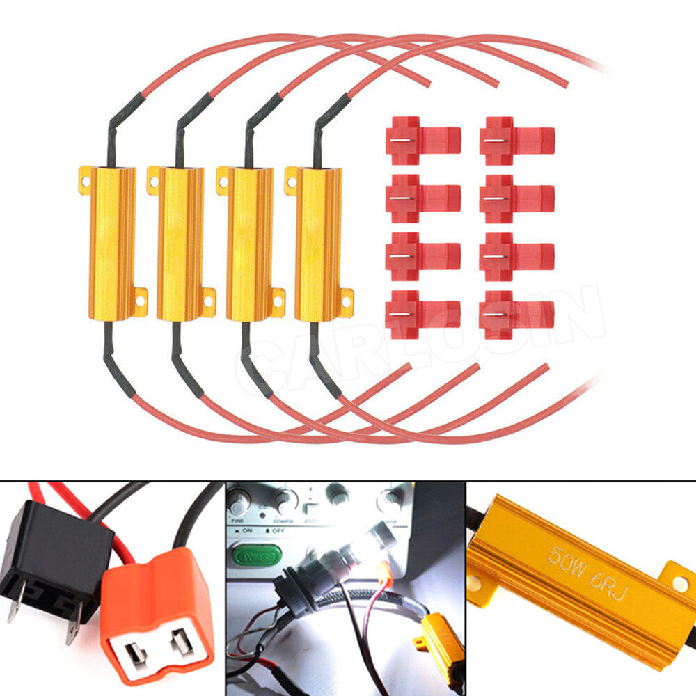 4PCS 50W Load Resistor LED Decoder Turn Signal Hyper Flash Fix