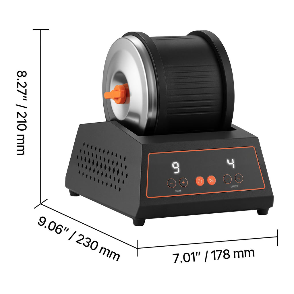 Uimoso 4lbs Rock Tumbler Kit with Adjustable Speeds and 9-Day Timer