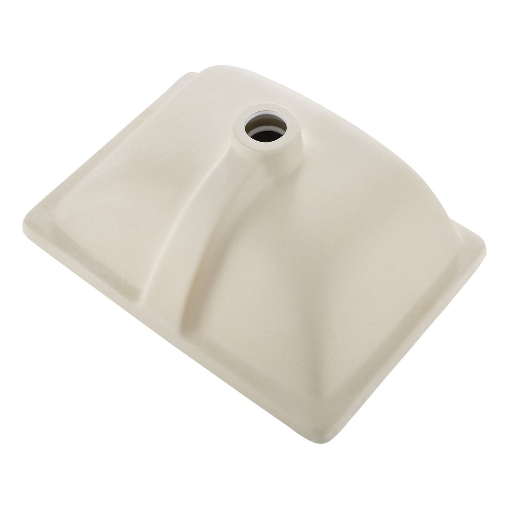 Uimoso Rectangular White Ceramic Undermount Bathroom Sink 460x330 mm