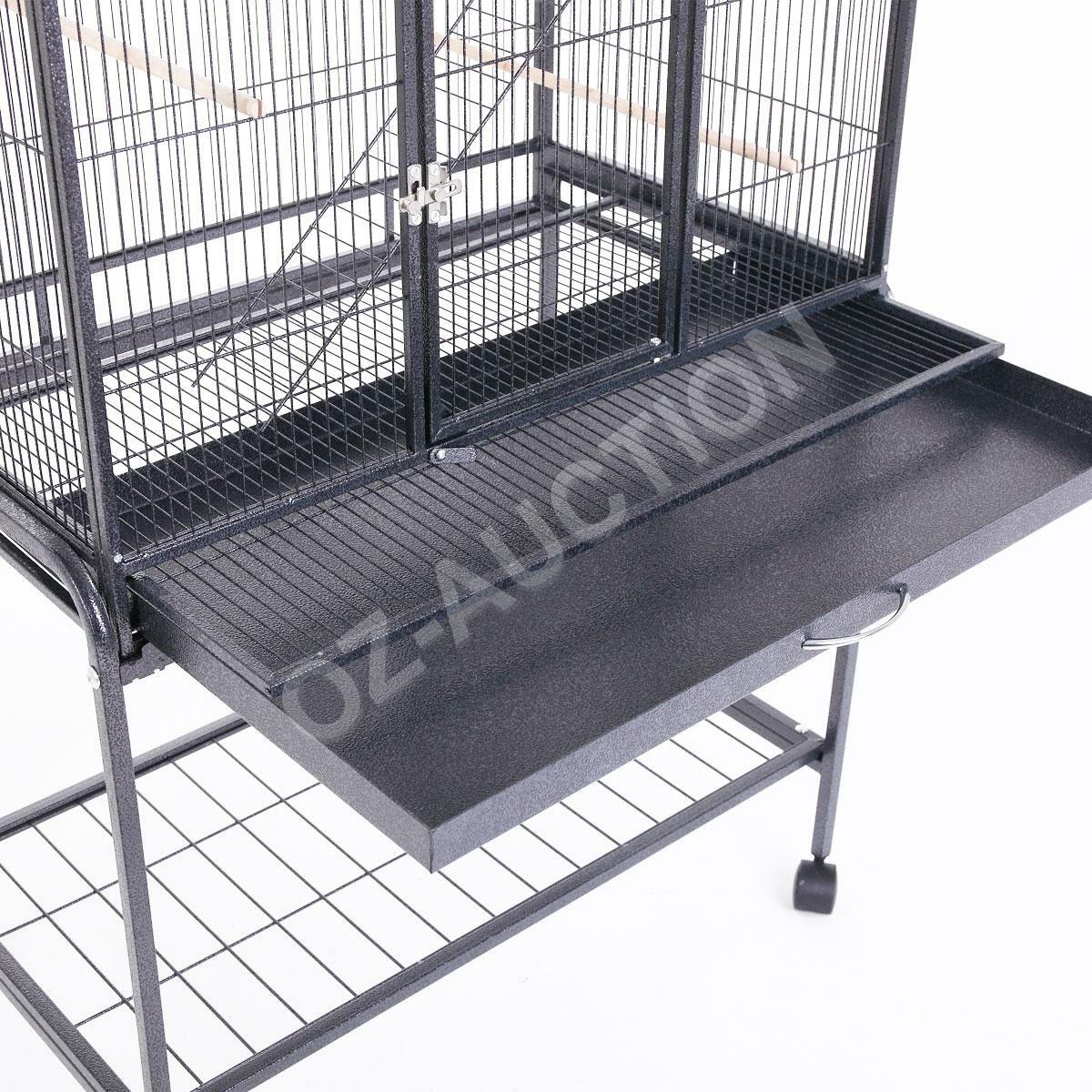 155cm Large Pet Bird Cage – Parrot Aviary with Perch & Castor Wheels