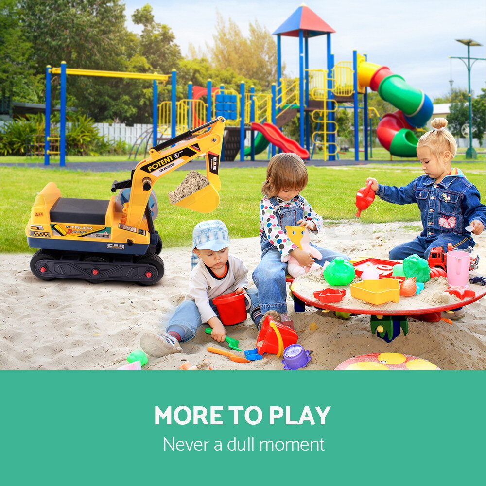 Kids Sandpit Toys Ride On Digger Bulldozer Excavator
