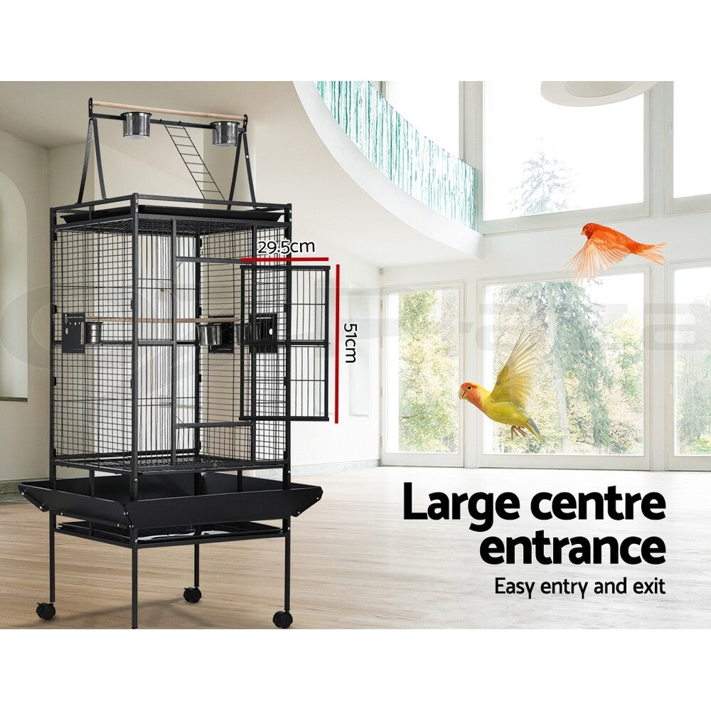 Large Bird Cage Aviary 173cm Travel Stand Budgie Parrot Toys