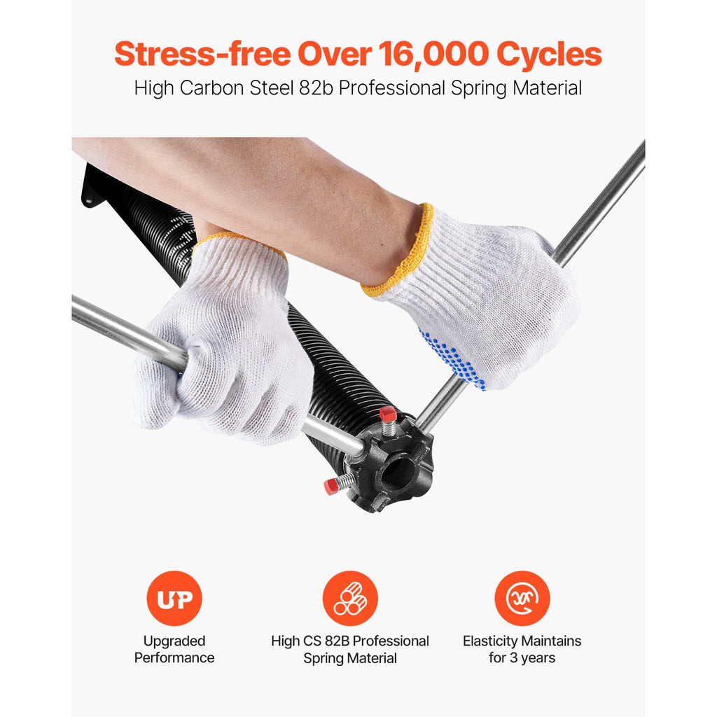 Uimoso Garage Door Torsion Springs Pair of 0.25 x 2 x 31 inch with Winding Bars