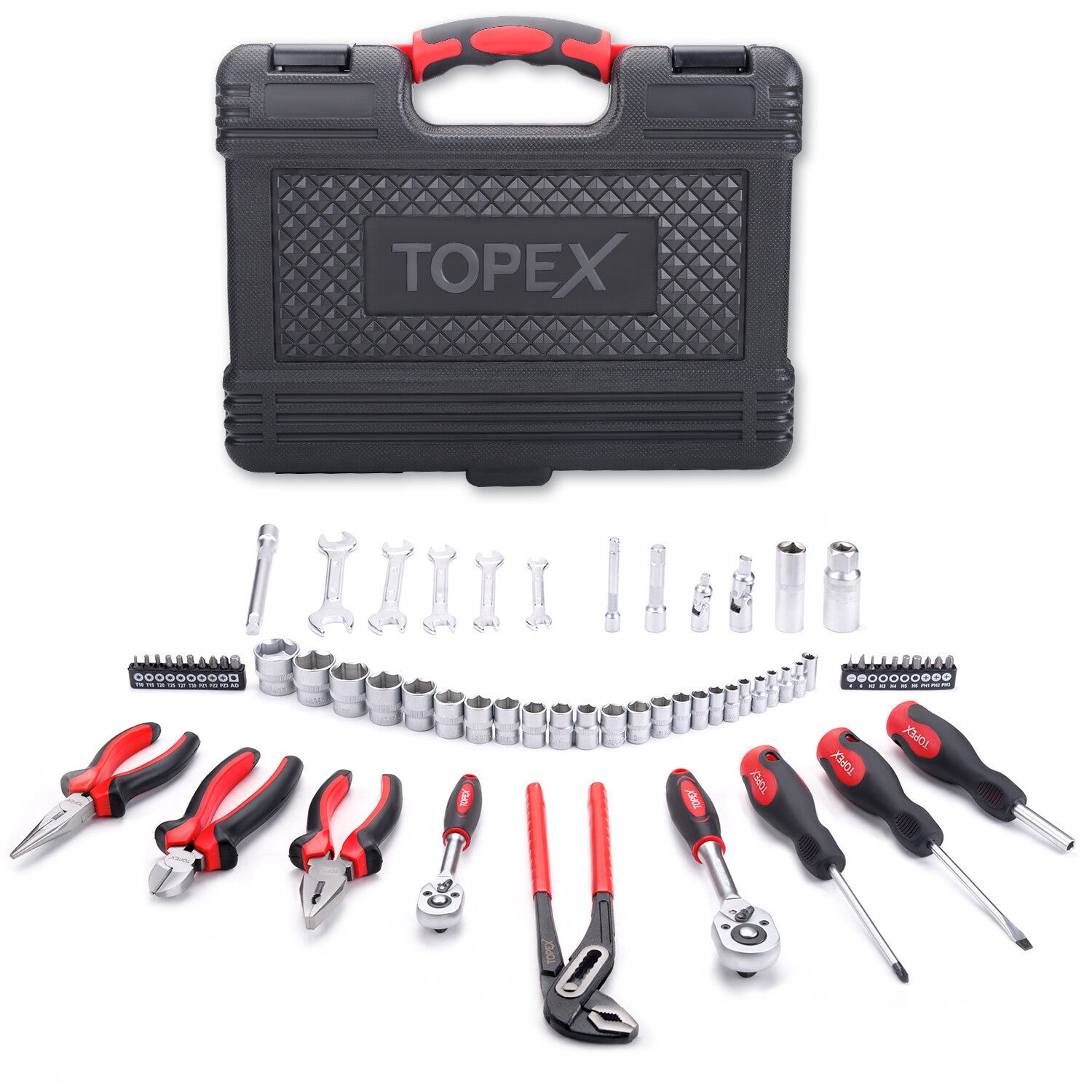 65pc Hand Tool Set – Portable Mechanics & Automotive Repair Kit