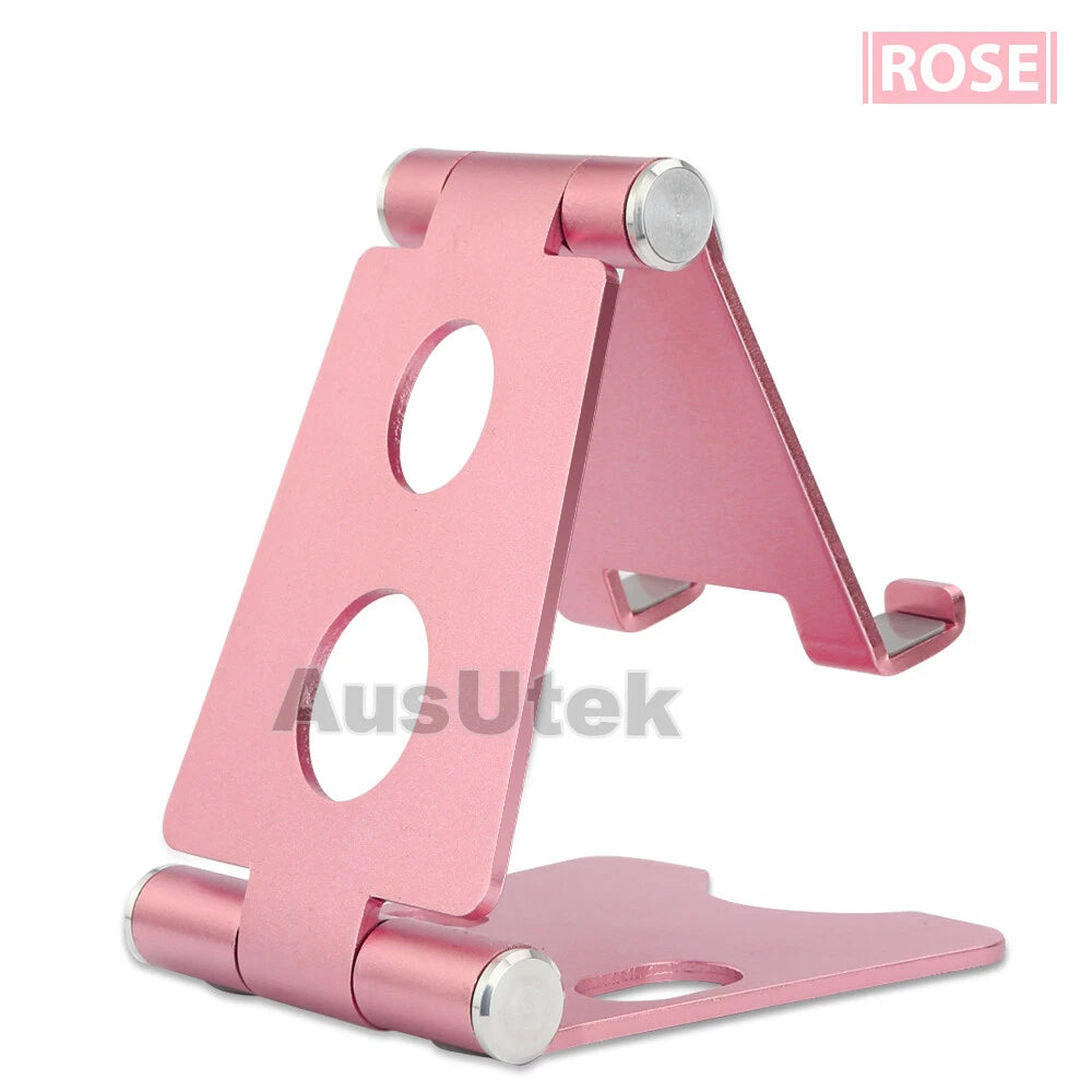 Universal Folding Aluminum Tablet Mount Holder Stand For iPad iPhone Samsung