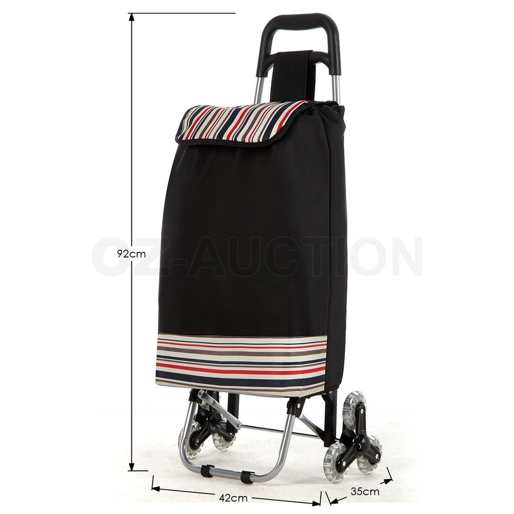 Waterproof Foldable Grocery Cart – Nylon Basket with Wheels