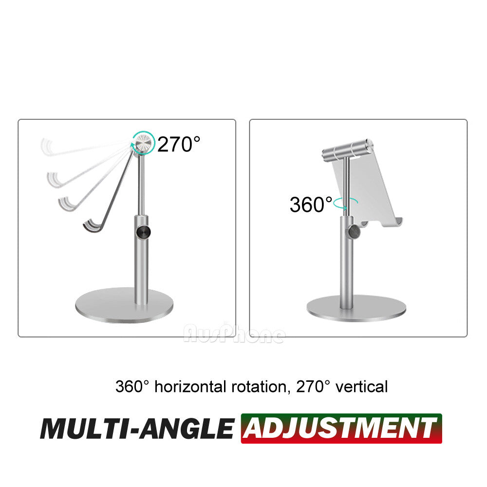 Universal Aluminum Desktop Desk Stand For iPad Tablet iPhone Samsung LG