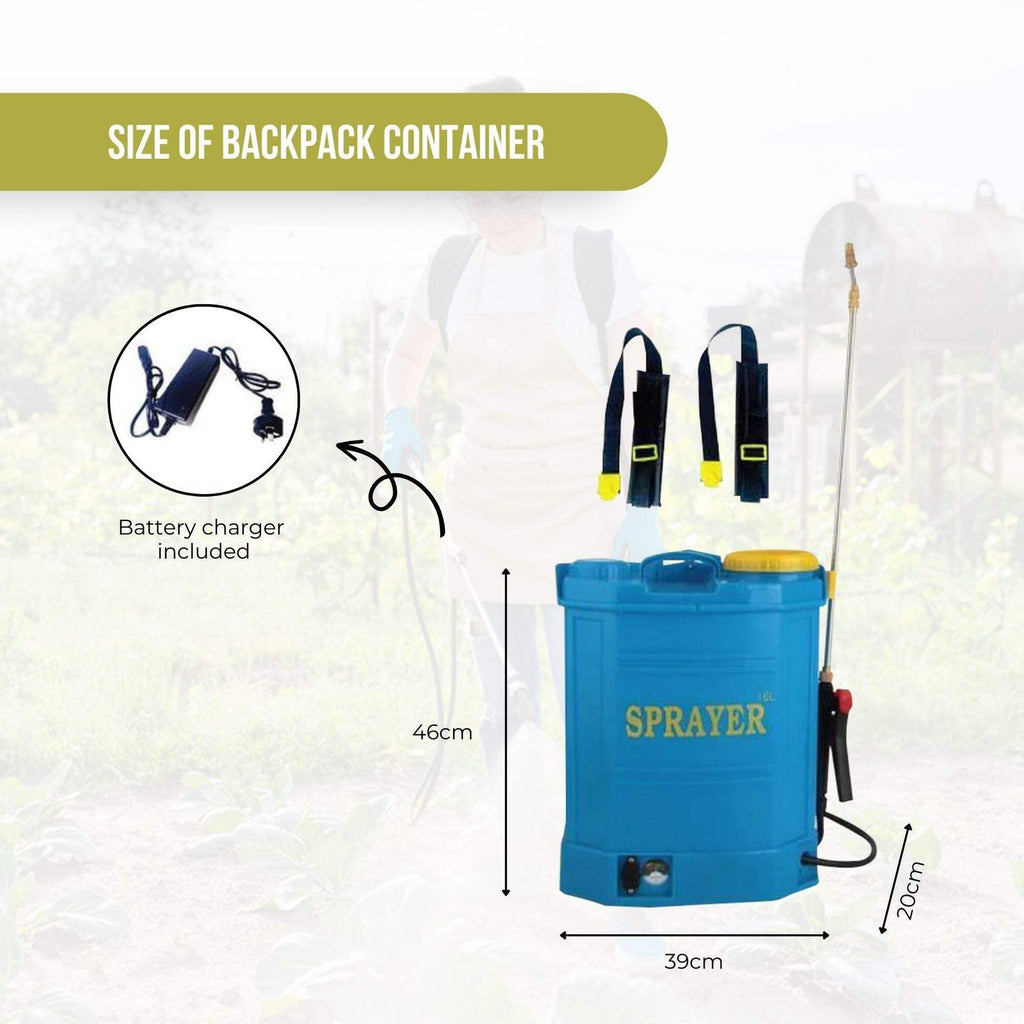 16L Rechargeable Backpack Pressure Sprayer for Garden Use