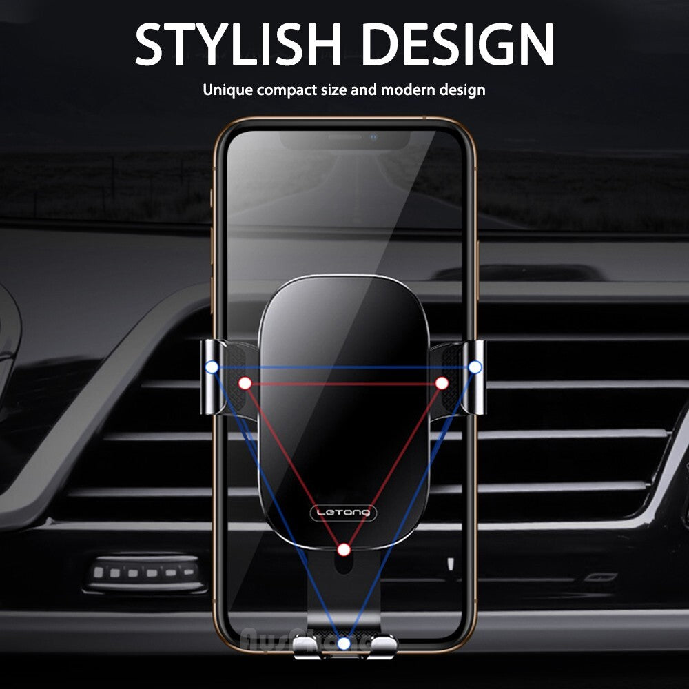 Gravity Air Vent Car Phone Holder Secure Clip Mount