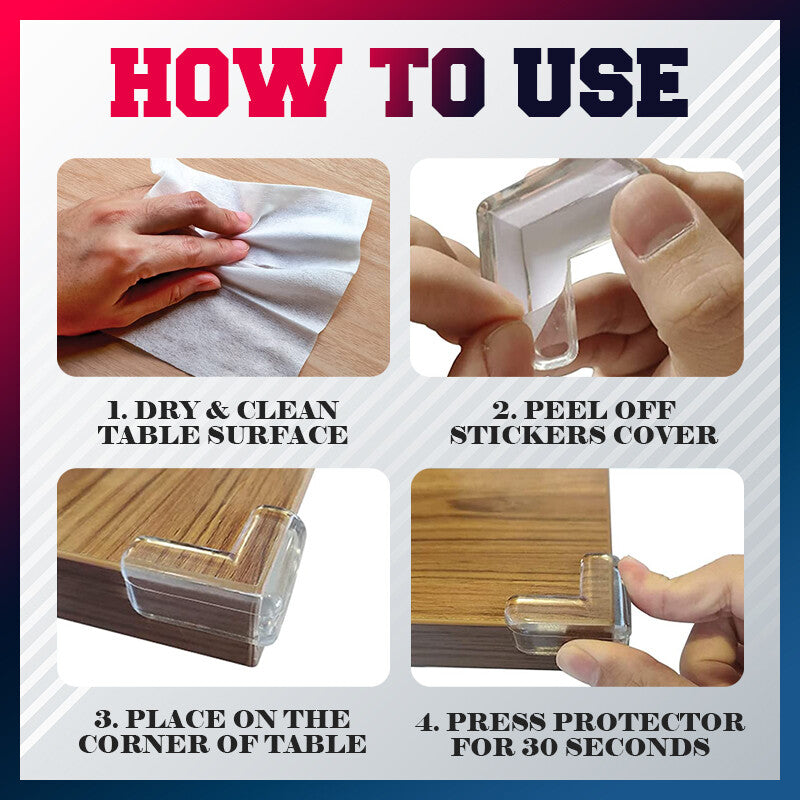 Clear Desk Edge Corner Protector Baby Child Safety Guard