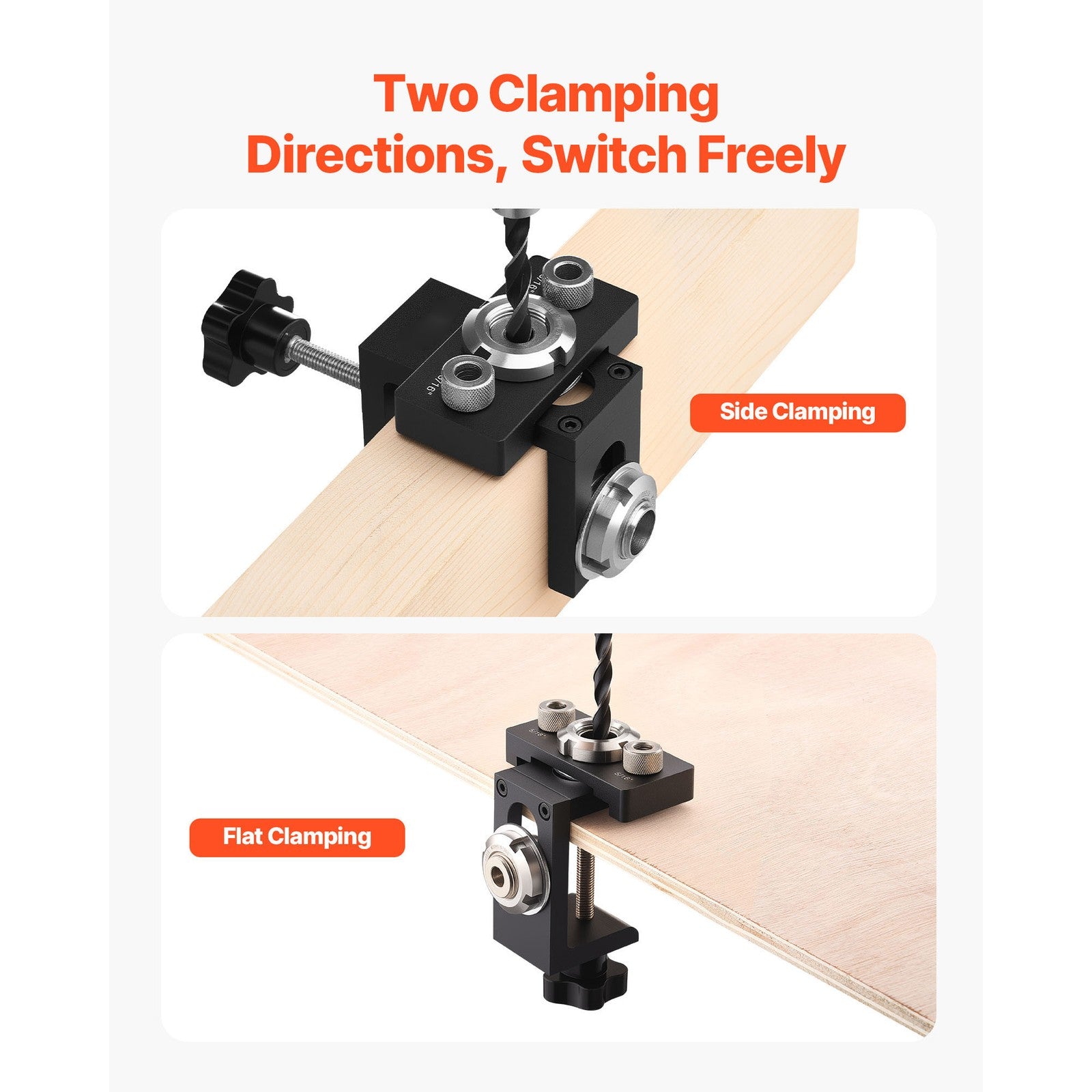 Uimoso Self-Centering Doweling Jig Kit with 3 Drill Bits for Woodworking