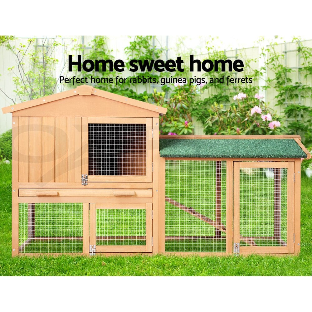 Large Chicken Coop Rabbit Hutch Wooden Outdoor Run Cage