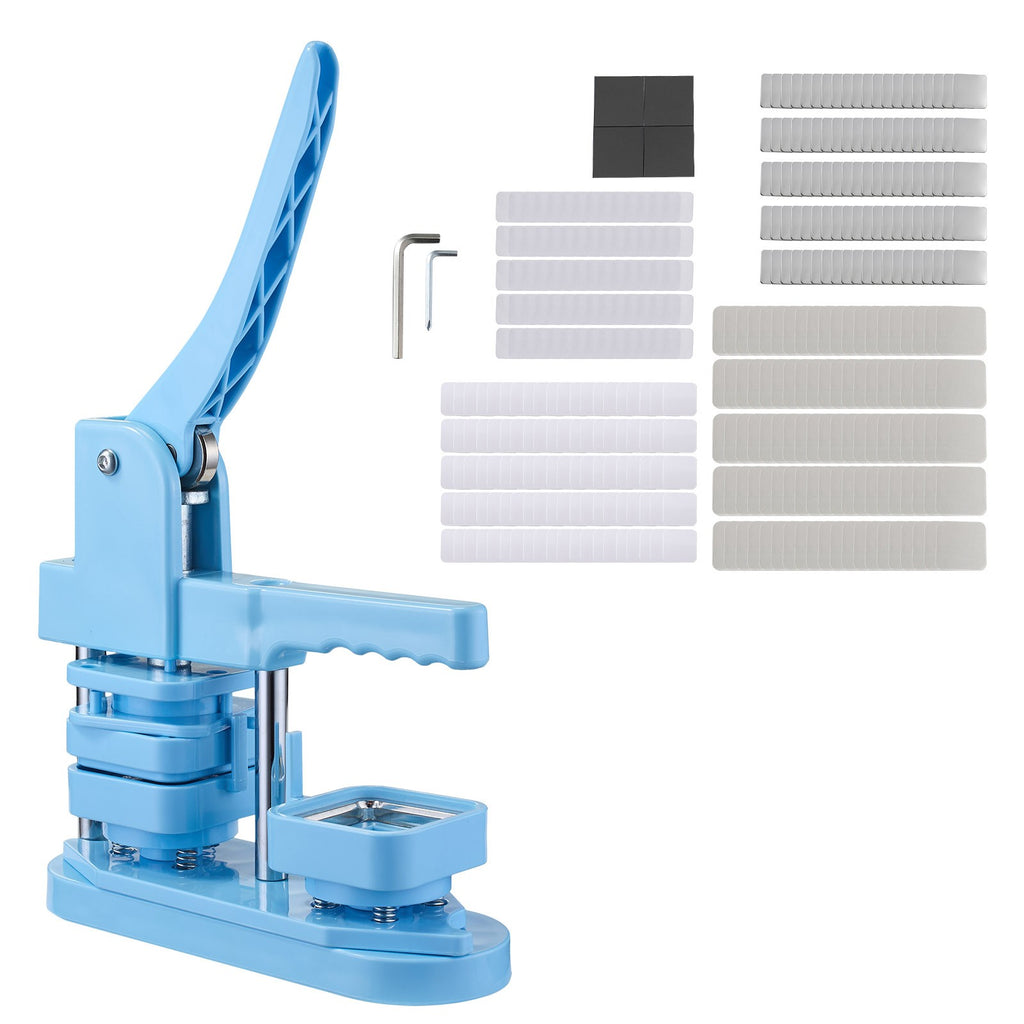 Uimoso Square Button Maker Machine with 50x50mm Mold and 100 Button Components