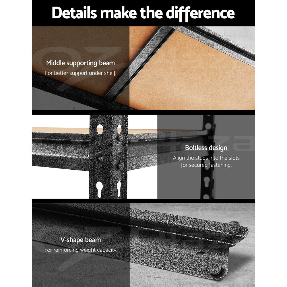 OVCN 1.5M Garage Shelving Warehouse Rack Storage Steel