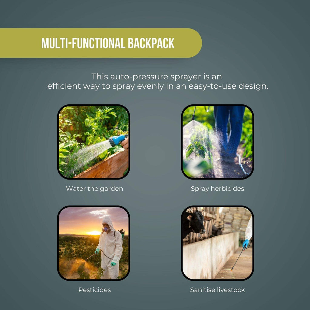 16L Rechargeable Backpack Pressure Sprayer for Garden Use