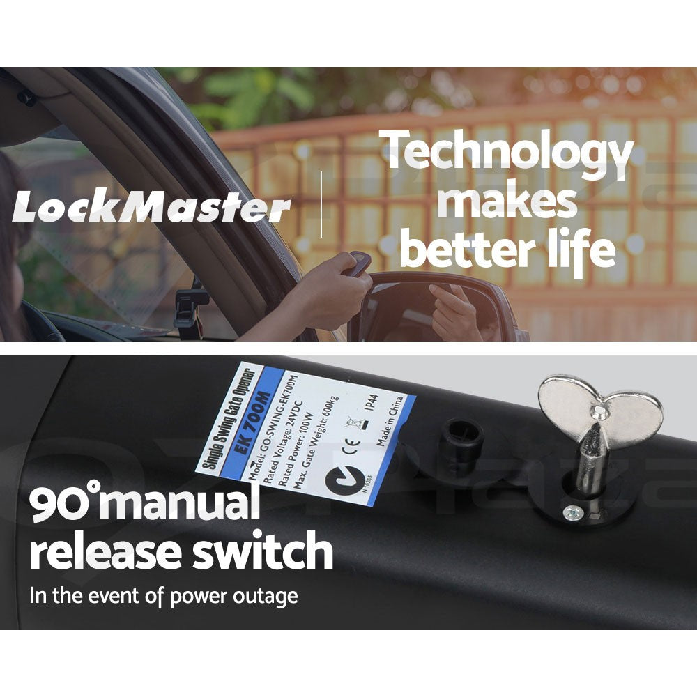 10W Swing Gate Opener Auto Solar Electric Remote 600KG