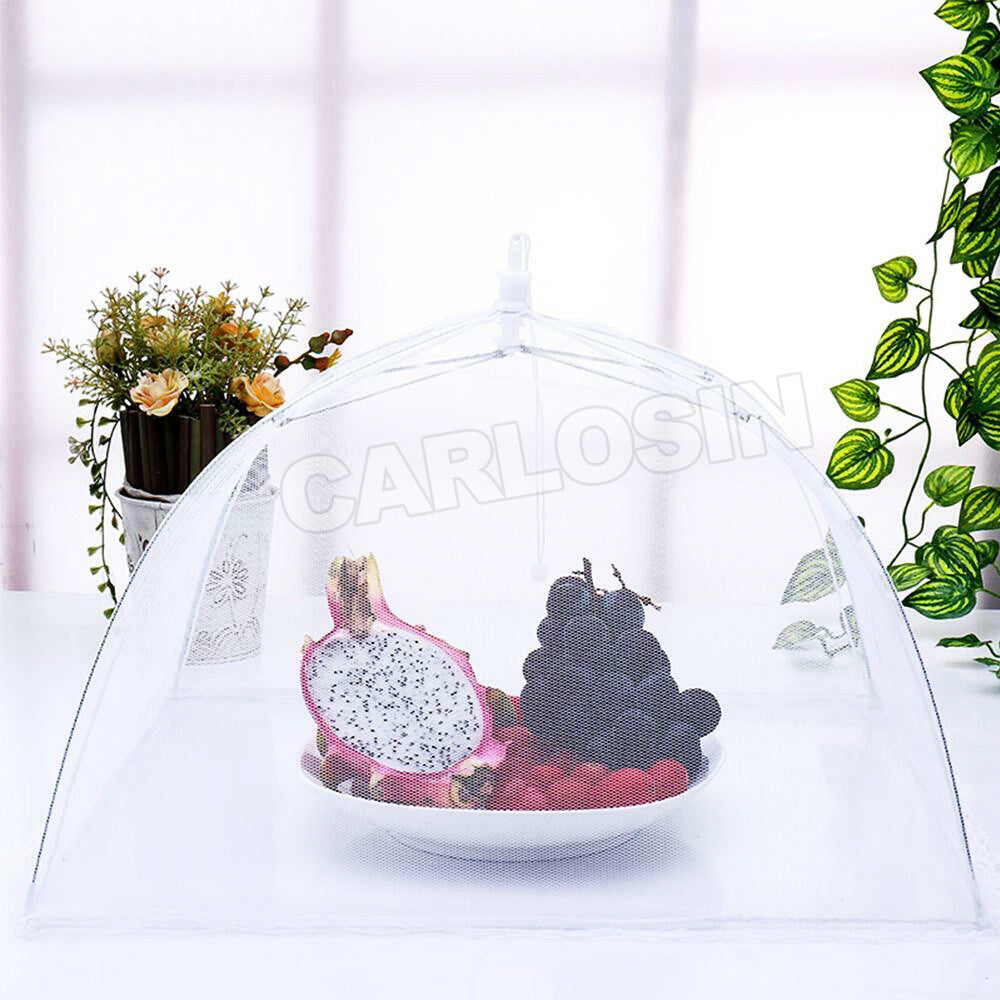 6x BBQ Food Cover Collapsible Pop Up Mesh Fly Wasp Net