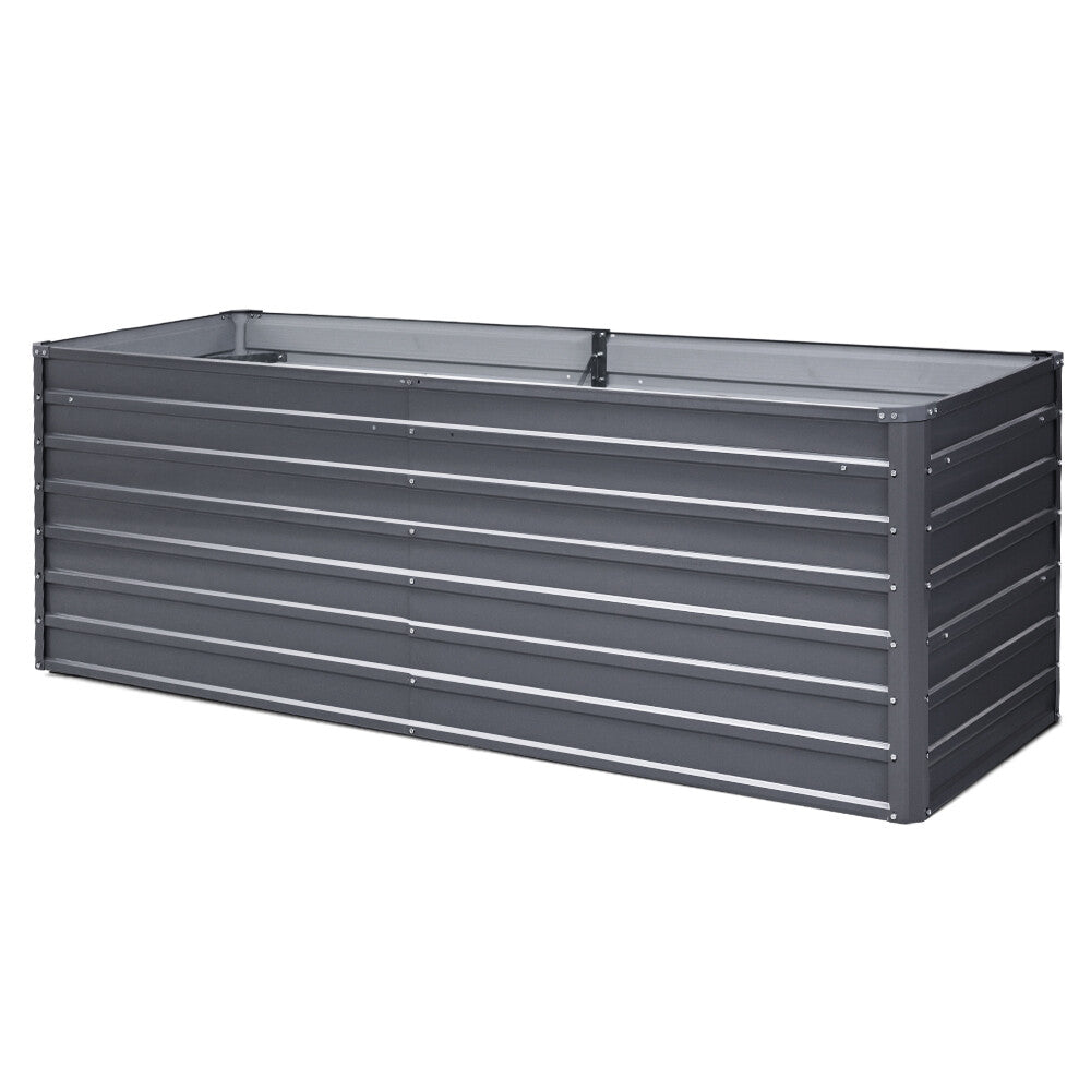 Raised Garden Bed Planter Box Galvanised 240x80x77cm